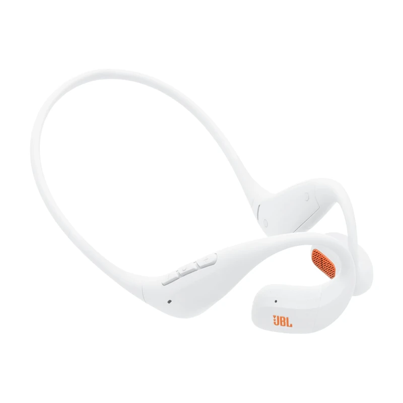 JBL Endurance Pace Open-Ear Sport Headphones with Bluetooth, 10-Hour Battery Life, Lightweight Titanium Memory Wire Neckband, IP68 Waterproof & Dustproof, JBL OpenSound Technology, White