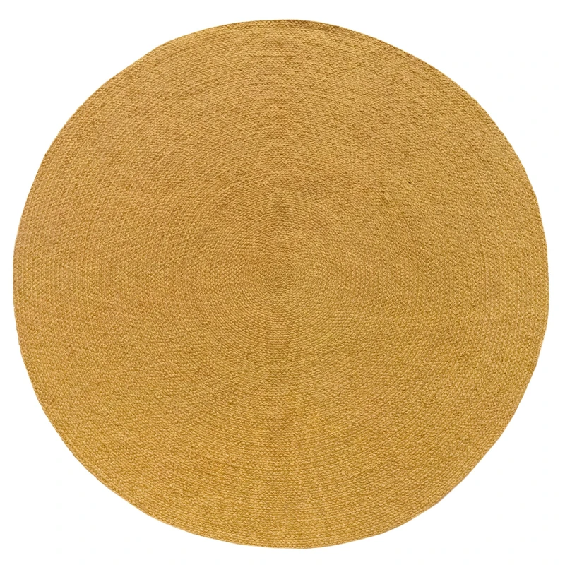 HAMID Nansa Indoor/Outdoor Recycled Pet Rug – Washable and Waterproof – Ecological and Sustainable – Ideal for Terrace, Garden or Living Room (120 x 120 cm, Ochre)