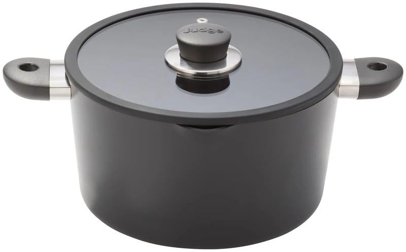 Judge Vista Ceramic 24cm Casserole – 4L, Aluminium Base with Non-Stick Ceramic Coating, Stay Cool Handles, Induction Suitable, Dishwasher Safe