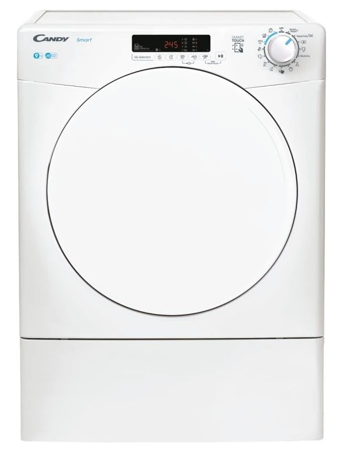 CSEV9DF-80 9kg Freestanding Vented Tumble Dryer – White, Large Capacity, Sensor Drying, Reverse Action, Easy Iron, Energy Saving, Delay Start
