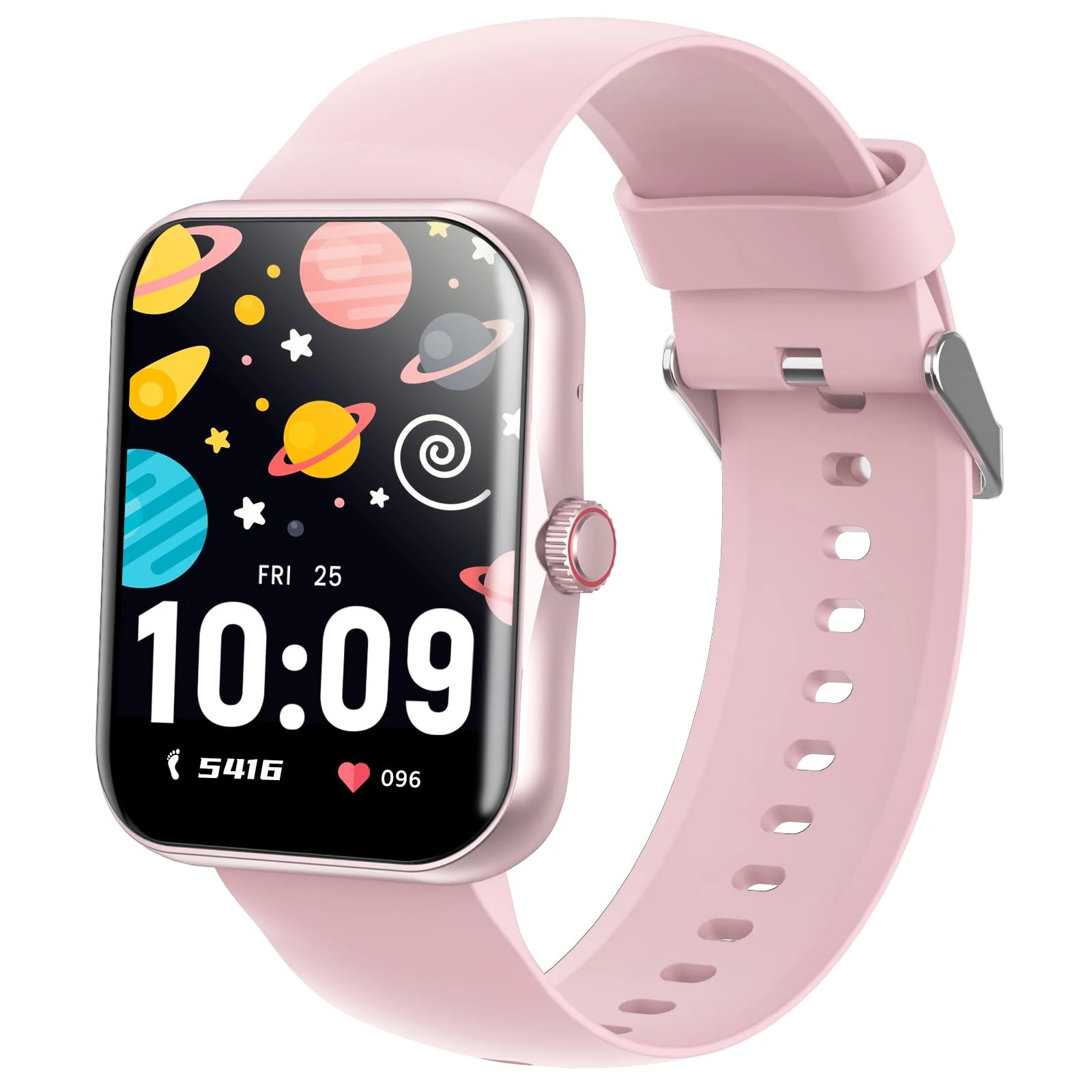 BJLBOJEY Kids Smart Watch Fitness Tracker for Boys Girls 4-12, Kids Smartwatch with 1.83'' Face, Pedometer, Sleep Tracker, 100+ Sport Mode with/without App (Pink)