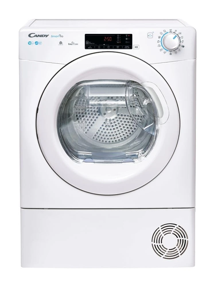 CSOEC10TE-80 Smart Pro 10kg Condenser Tumble Dryer, Smart Wi-Fi Connected, Sensor Dry, Easy Iron, Delay Start, White, Energy Efficient, Large Capacity Freestanding Dryer
