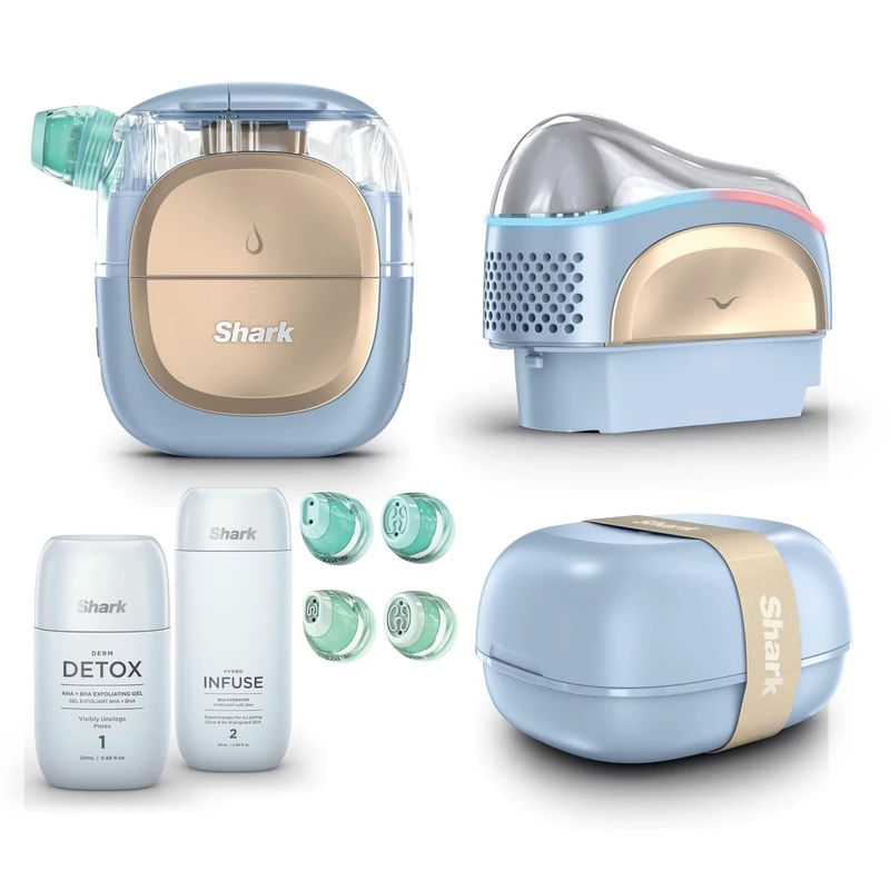 Shark FacialPro Glow. The UK's first at-home facial; pore extraction, hydration & dual temp-sculpting for instant glow. Developed with Dermatologists for Spa-level results in 10 minutes. FH320UK