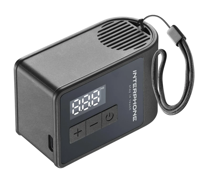 INTERPHONE Bike Air Pump Mini Portable Bike Compressor Support up to 120 PSI Auto Stop Function Dual LCD Screen with High Precision Pressure Sensor - Image 1