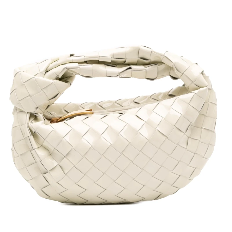Bottega Veneta Pre-Loved Mini Patent Intrecciato Jodie