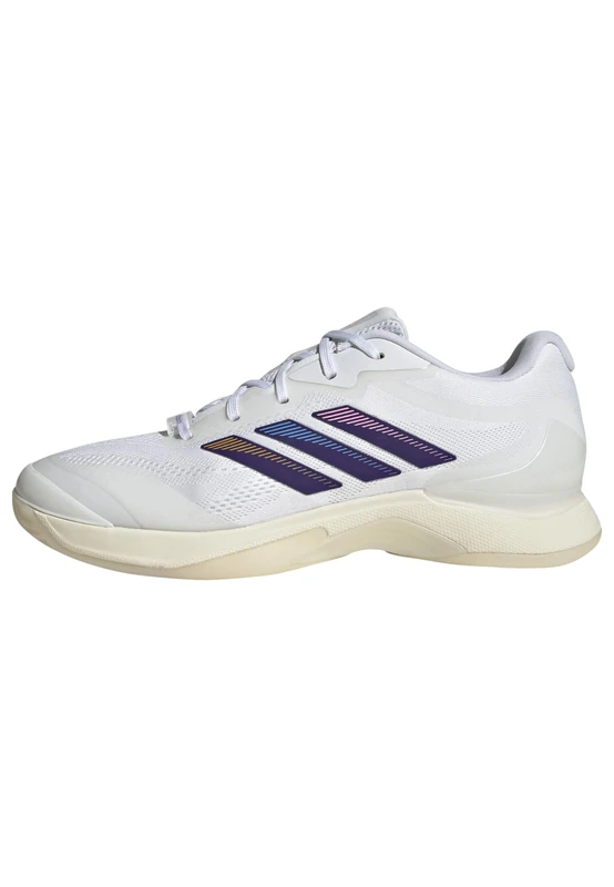 adidas Women's Avacourt 3 Tennis Shoes, FTWR White/Collegiate Purple/Off White, 5 UK
