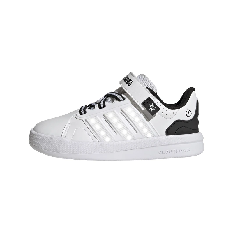 adidas Unisex Kids Lightorama Court Children Shoes, FTWR White/core Black/Grey Two, 13 UK Child