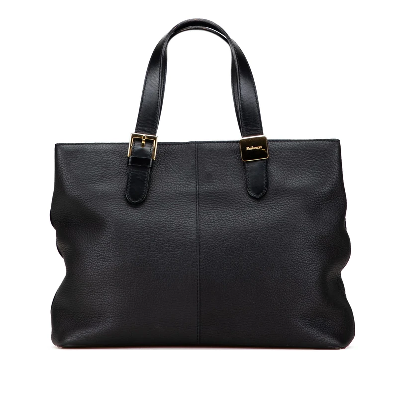 BURBERRY Pre-Loved Leather Tote