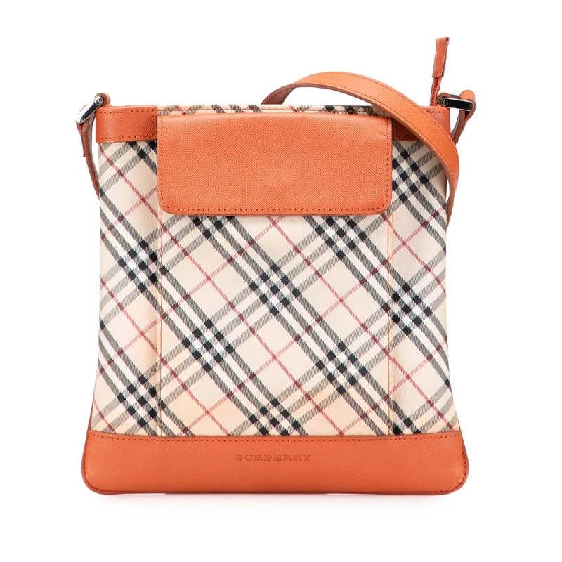 BURBERRY Pre-Loved Nova Check Canvas Crossbody Bag