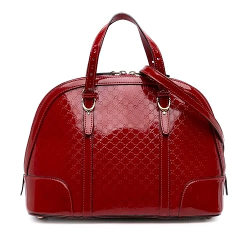 Gucci Pre-Loved Medium Microguccissima Patent Nice Dome Satchel