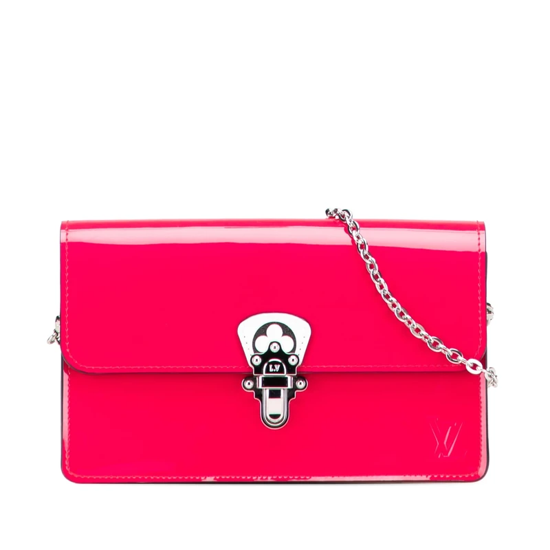 Louis Vuitton Pre-Loved Portefeuille Cherrywood Wallet On Chain Handbag Crossbody Bag
