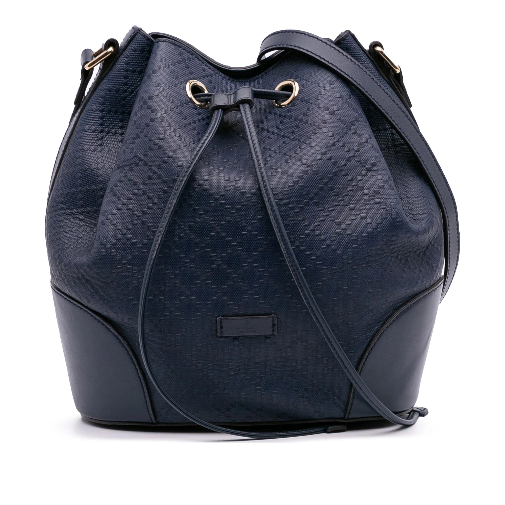 Gucci Pre-Loved Medium Calfskin Bright Diamante Bucket Bag