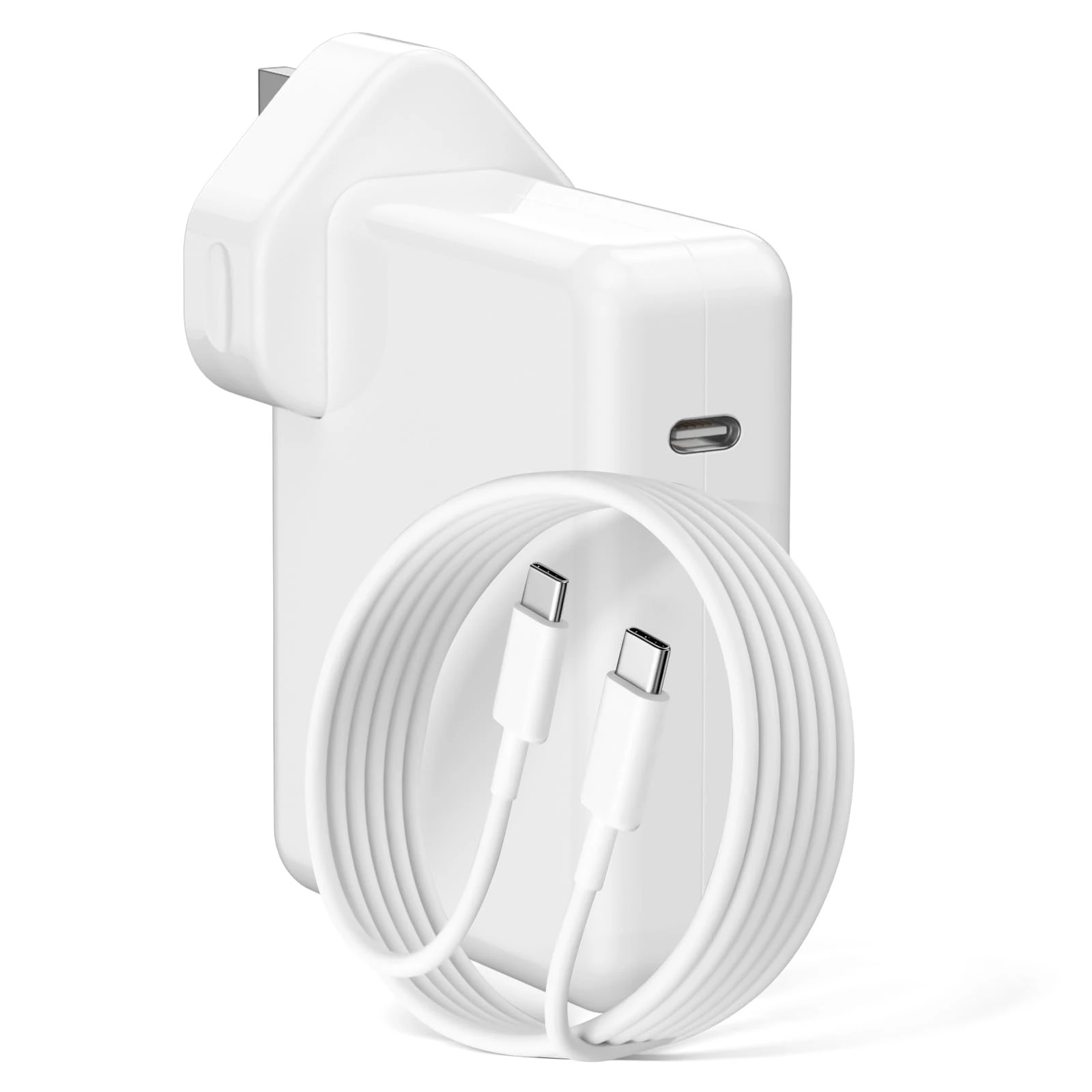 140W USB-C Mac Book Charger,Fast Charging Adapter Compatible with MacBook Pro 16/15/14/13 Inch,MacBook Air 13 Inch,iPad Pro 2022-2018,Included 2m C to C Cable - UK Plug White