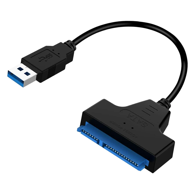 TreeTribe 1PCS USB 3.0 to SATA Cable Adapter,SATA to USB A 3.0 to 2.5” Hard Disk Drive Adapter Connector Lead III Converter SSD Data Transfer & Recovery High-Speed Data Transfer Sata Cable