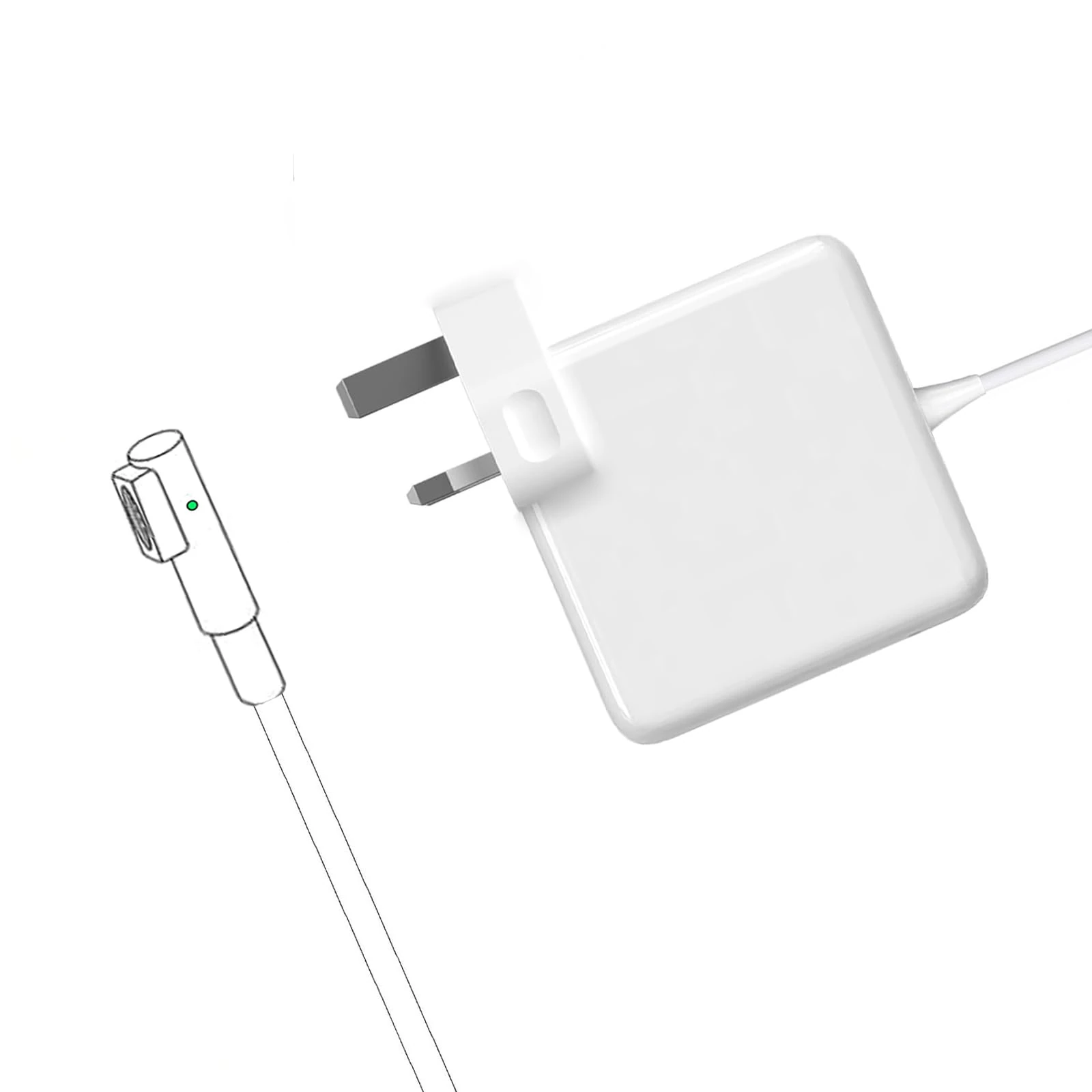 Mac Book Pro Charger 60W Magnetic 1 L-Lip Power Adapter, Compatible with Mac Book Pro/Air 13 Inch (Before Mid 2012 Models)