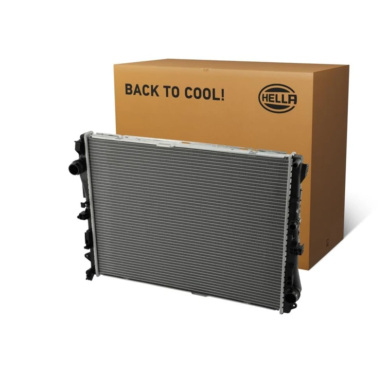 HELLA 8MK 366 301-921 Radiator, engine cooling - Brazed cooling fins - Aluminium/Plastic - without gasket/seal - without expansion tank - Image 1