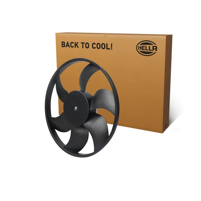 HELLA 8EW 366 420-241 Fan, engine cooling - 12V - 200W - Electric - Ø: 385mm - without radiator fan shroud/without resistor