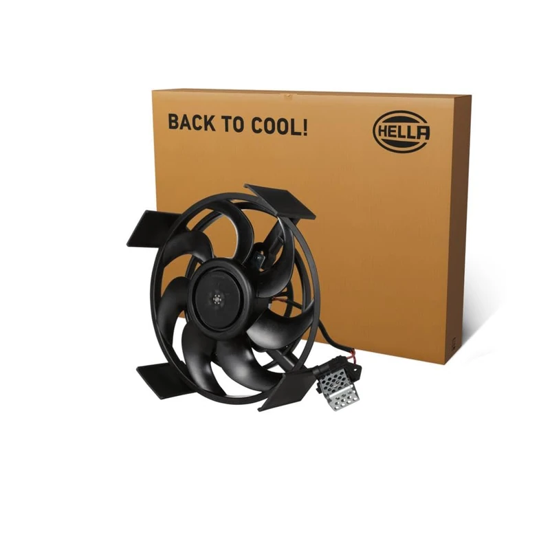 HELLA 8EW 366 420-581 Fan, engine cooling - 12V - 252W - Electric - Ø: 312mm - without radiator fan shroud/without resistor