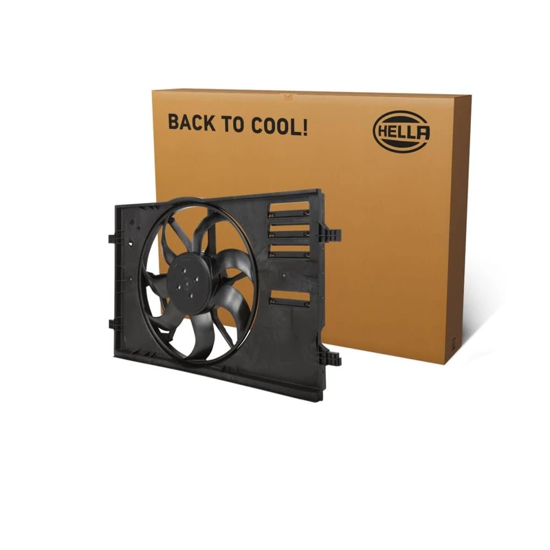 HELLA 8EW 366 420-391 Fan, engine cooling - 12V - 470W - Electric - Ø: 419.5mm - with radiator fan shroud/without resistor