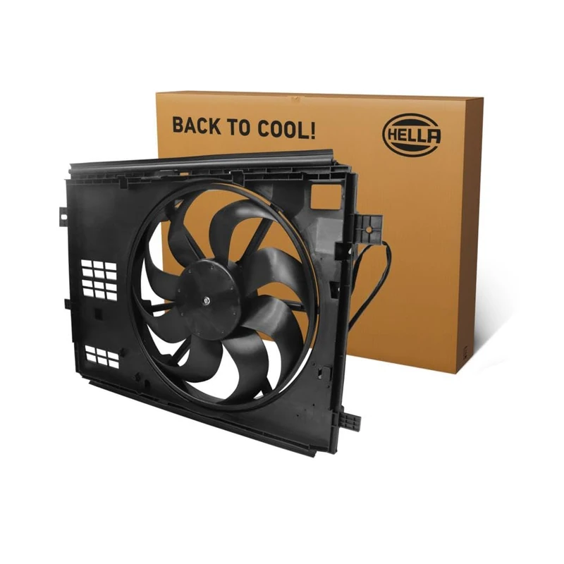 HELLA 8EW 366 420-041 Fan, engine cooling - 12V - 250W - Electric - Ø: 426mm - with radiator fan shroud/without resistor