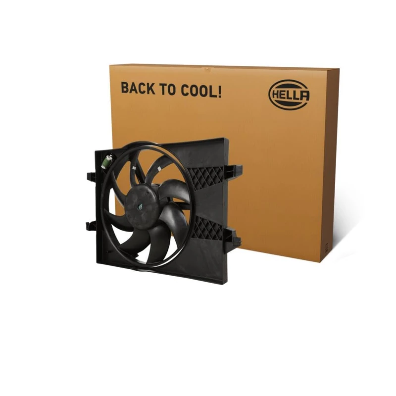 HELLA 8EW 366 420-561 Fan, engine cooling - 12V - 186W - Electric - Ø: 362mm - with radiator fan shroud/without resistor