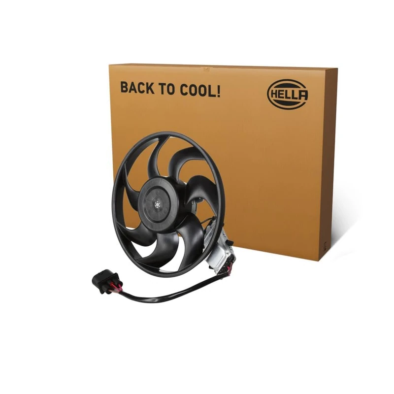 HELLA 8EW 366 420-531 Fan, engine cooling - 12V - 180W - Electric - Ø: 301mm - with control unit - without radiator fan shroud/without resistor