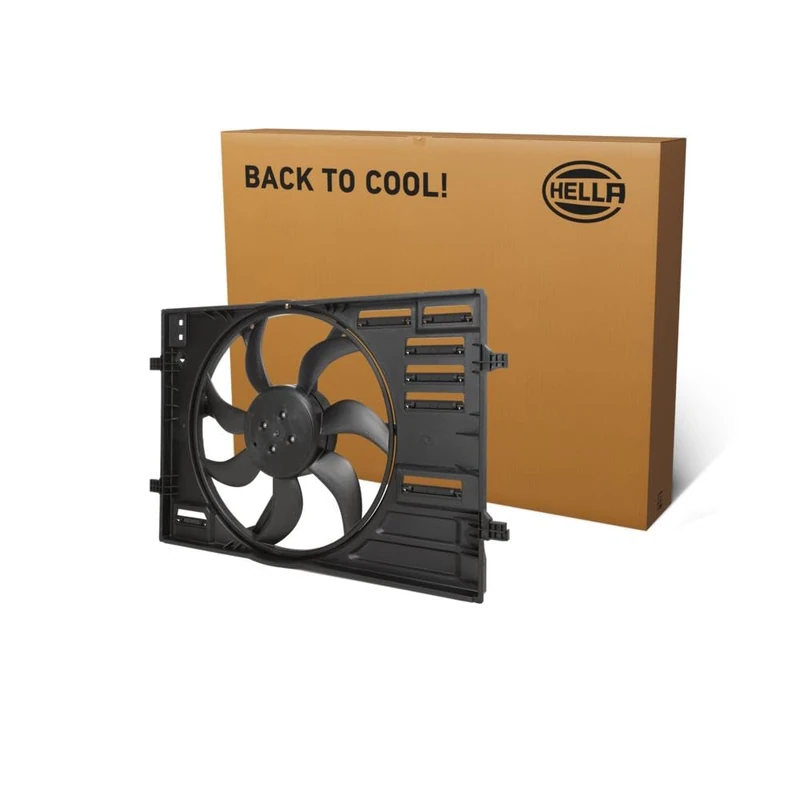 HELLA 8EW 366 420-401 Fan, engine cooling - 12V - 500W - Electric - Ø: 457mm - with radiator fan shroud/without resistor