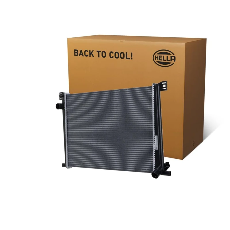 HELLA 8MK 366 300-371 Radiator, engine cooling - Brazed cooling fins - Aluminium/Plastic - without gasket/seal - without expansion tank - Image 1