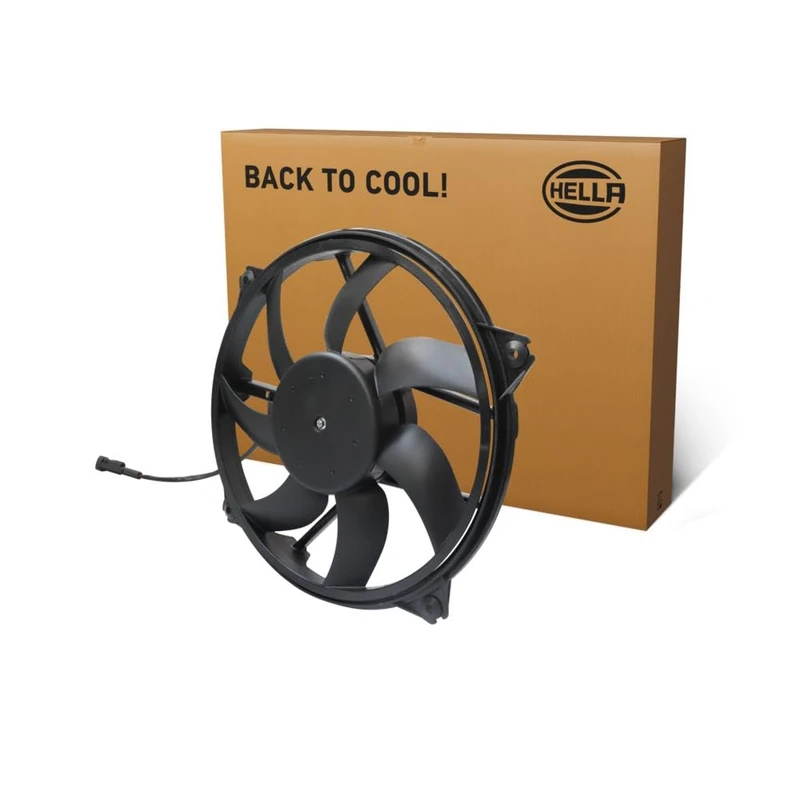 HELLA 8EW 366 420-001 Fan, engine cooling - 12V - 250W - Electric - Ø: 390mm - without radiator fan shroud/without resistor