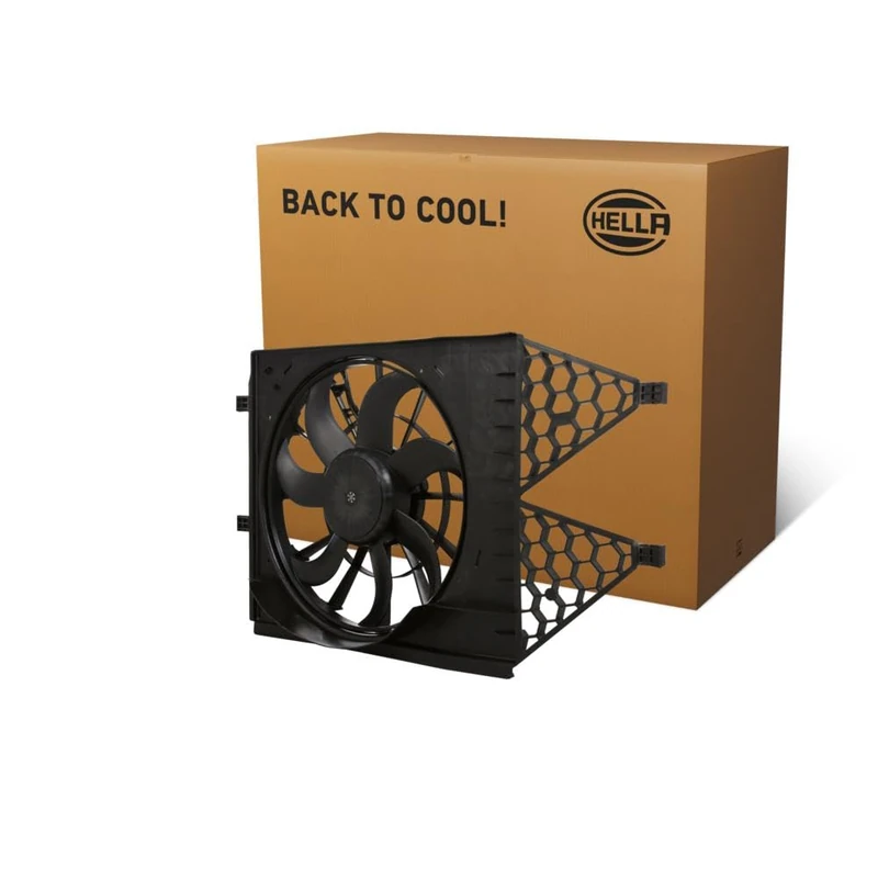 HELLA 8EW 366 420-411 Fan, engine cooling - 12V - 228W - Electric - Ø: 385mm - with radiator fan shroud/without resistor