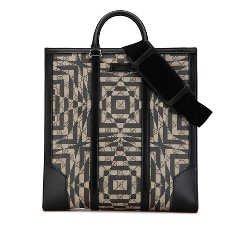 Gucci Pre-Loved GG Supreme Caleido Vertical Tote Handbag