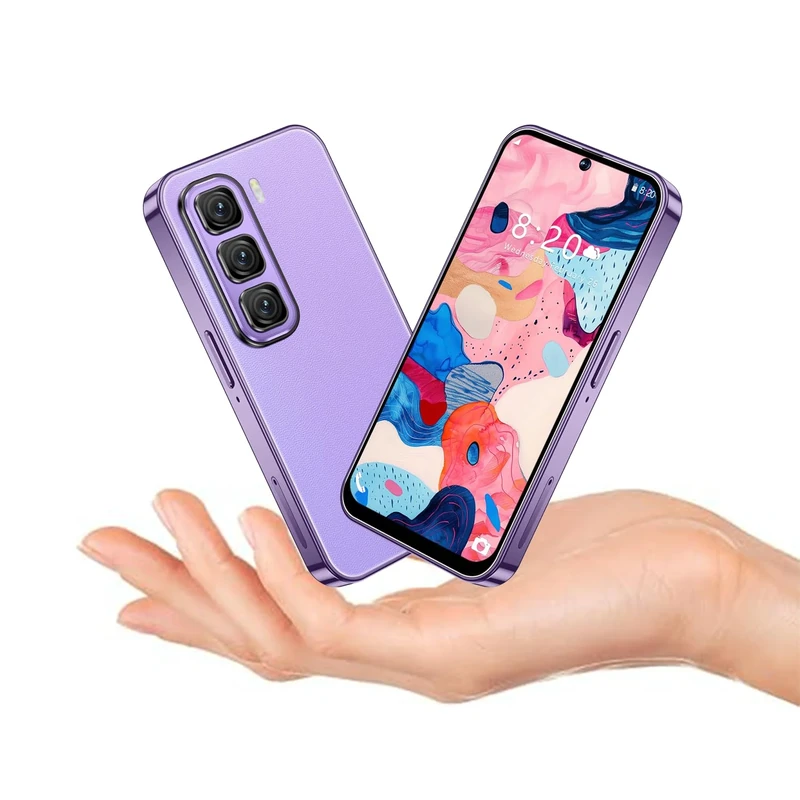 PrzTIk mini Smartphone for Kids, 4.0 Inch HD Screen, 16GB ROM (Expansion up to128GB), 2600mAh Large Battery, Face Recognition Android 10.0 Mobile Phone (Hote50mini - Purple)