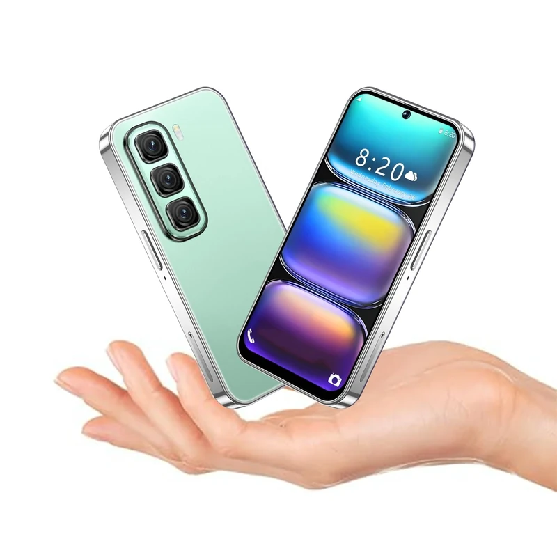 PrzTIk mini Smartphone for Kids, 4.0 Inch HD Screen, 16GB ROM (Expansion up to128GB), 2600mAh Large Battery, Face Recognition Android 10.0 Mobile Phone (Hote50mini - Green)