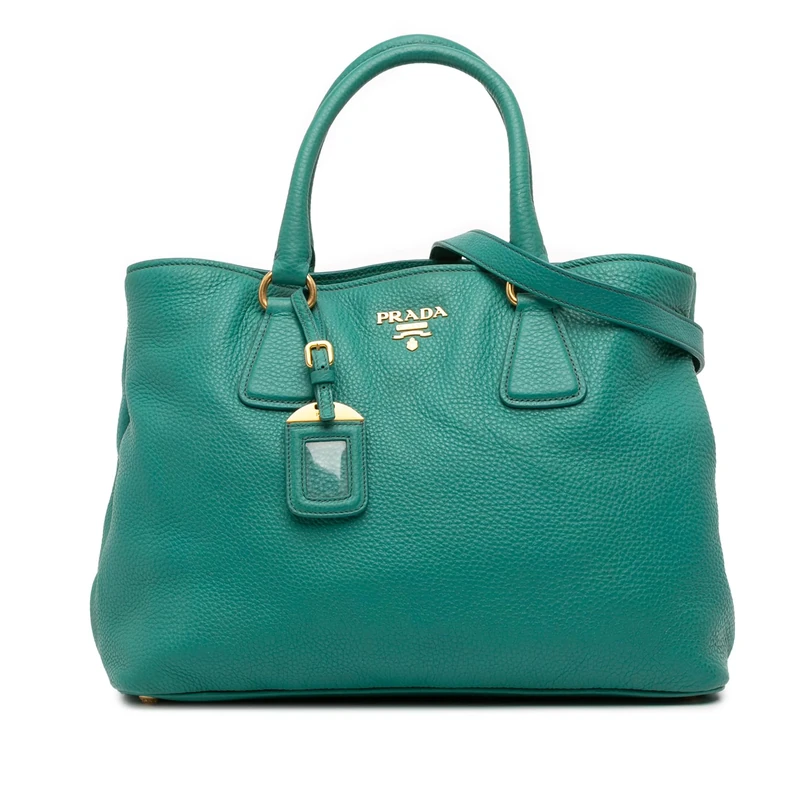 Prada Pre-Loved Vitello Daino Open Convertible Tote