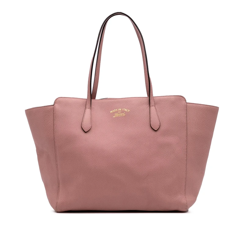 Gucci Pre-Loved Medium Leather Swing Tote