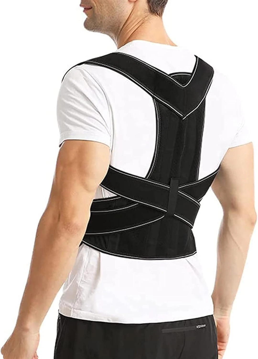ETRSAIRL Back Brace Posture Corrector For Women And Men -Posture Corrector Belt And Back Straightener（Black）