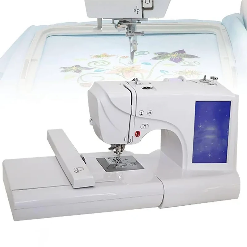 Sewing and Embroidery Machine, 162 Built-In Stitches, 7 Inch LCD Touchscreen, Includes Thread, Stabilizer, Bobbins, Hoops, USB, Ideal for Beginners