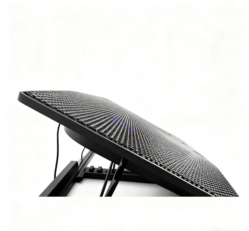 Laptop cooling pad Laptop Fan Stand 6 Adjustable Heights with 6 Quiet Led Fans for 12-17 Inch Laptop Cooling Fan Stand,Switch Control Fan Speed Function with Non-slip Stand,2USB Port Led Li (Green)