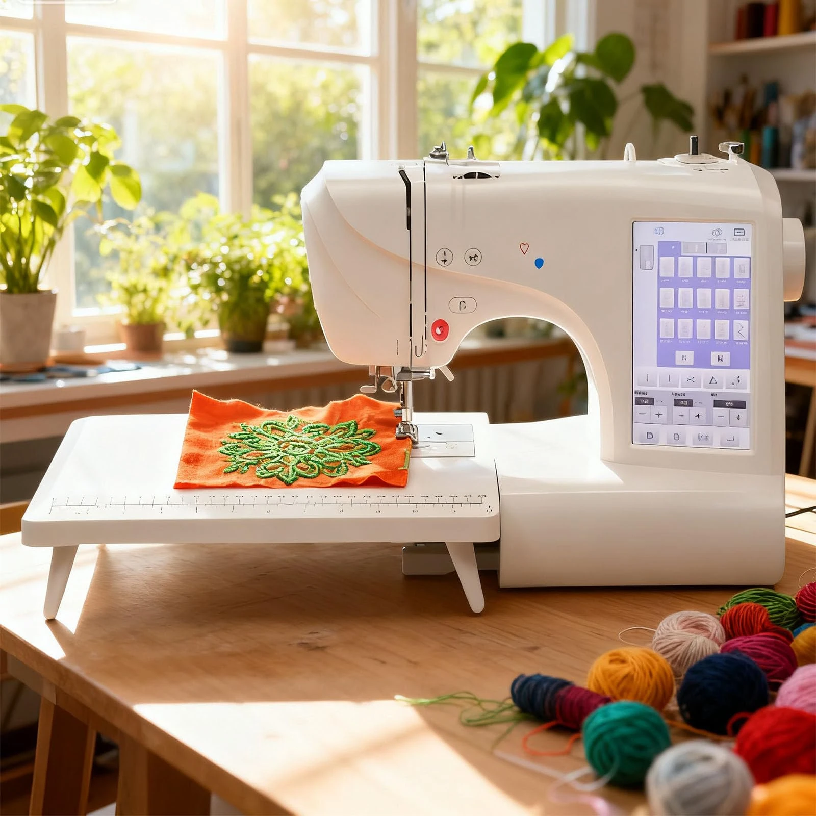 Glowdora Small Sewing Machine For Beginners, Embroidery Machine: Sewing Machine With Led Light, 7" Touch Screen, 158 Built-In Patterns, Easy-To-Use For Home And Diy Projects