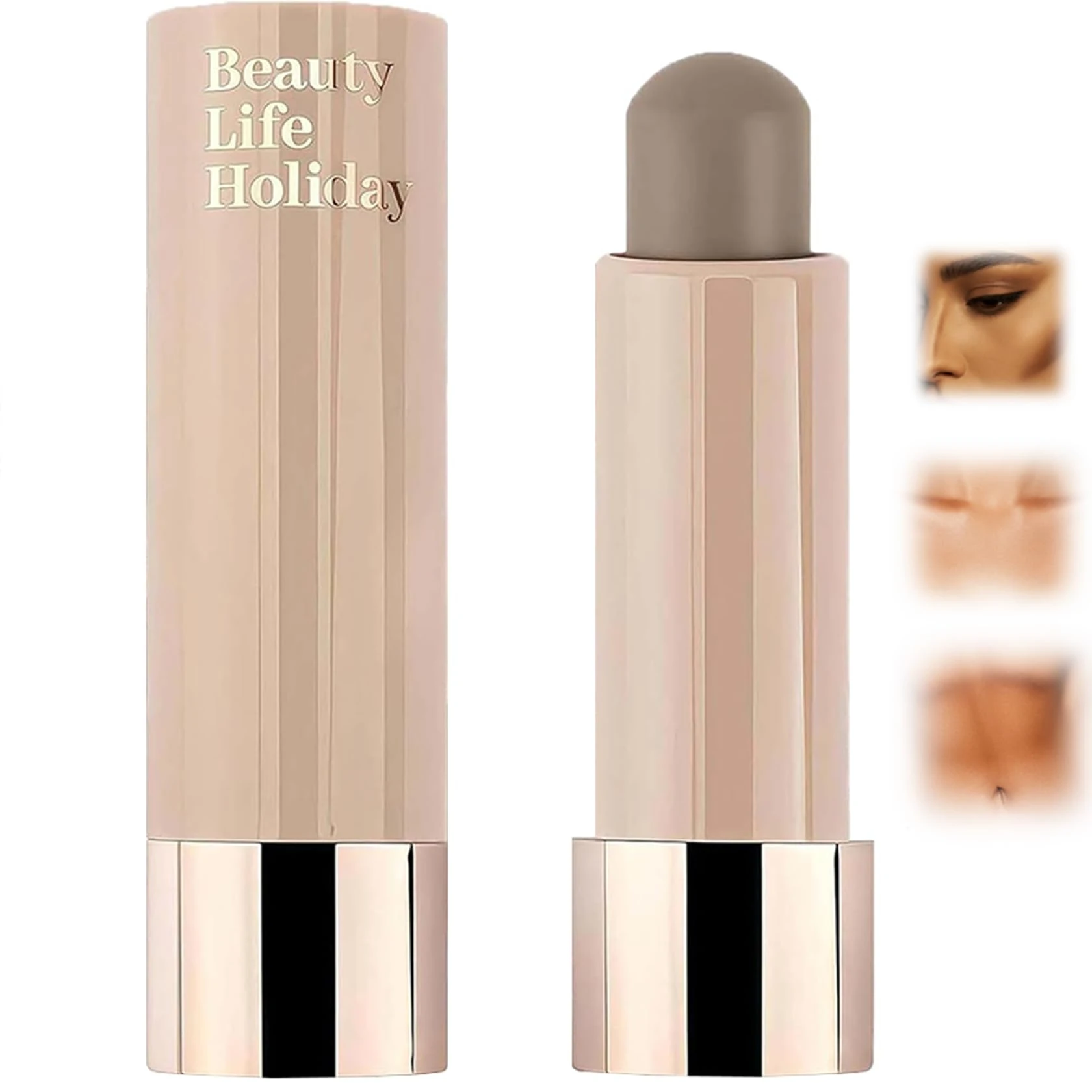 Frost Grey Cool Tone Contour Stick – Lightweight Waterproof Sculpting Stick with Smooth Balm Texture, Blendable Formula for Nose & Face Shaping, Long-Lasting Matte Finish