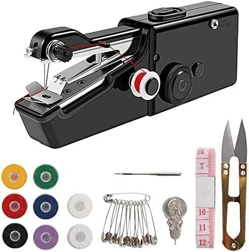 Handheld Sewing Machine, Mini Portable Electric Sewing Machine for Adult, Easy to Use and Fast Stitch Suitable for Clothes,Fabrics, DIY Home Travel
