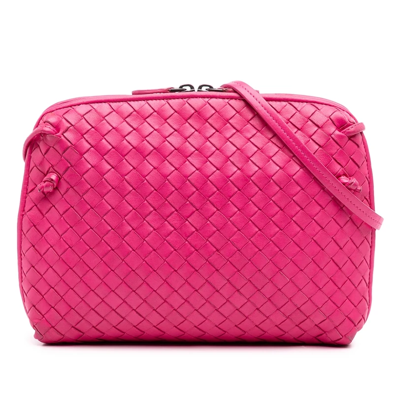 Bottega Veneta Pre-Loved Nappa Intrecciato Nodini Crossbody Bag