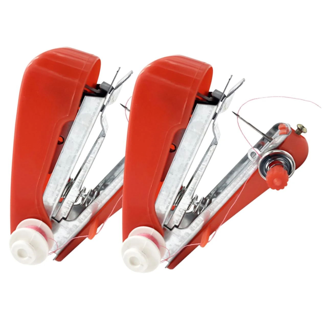 jojofuny 2pcs Portable Mini Handheld Sewing Machine Compact Electric Crafting Tool Kit for Home and Travel Ergonomic Design Easy to Use for Quick Mending and DIY Sewing Projects