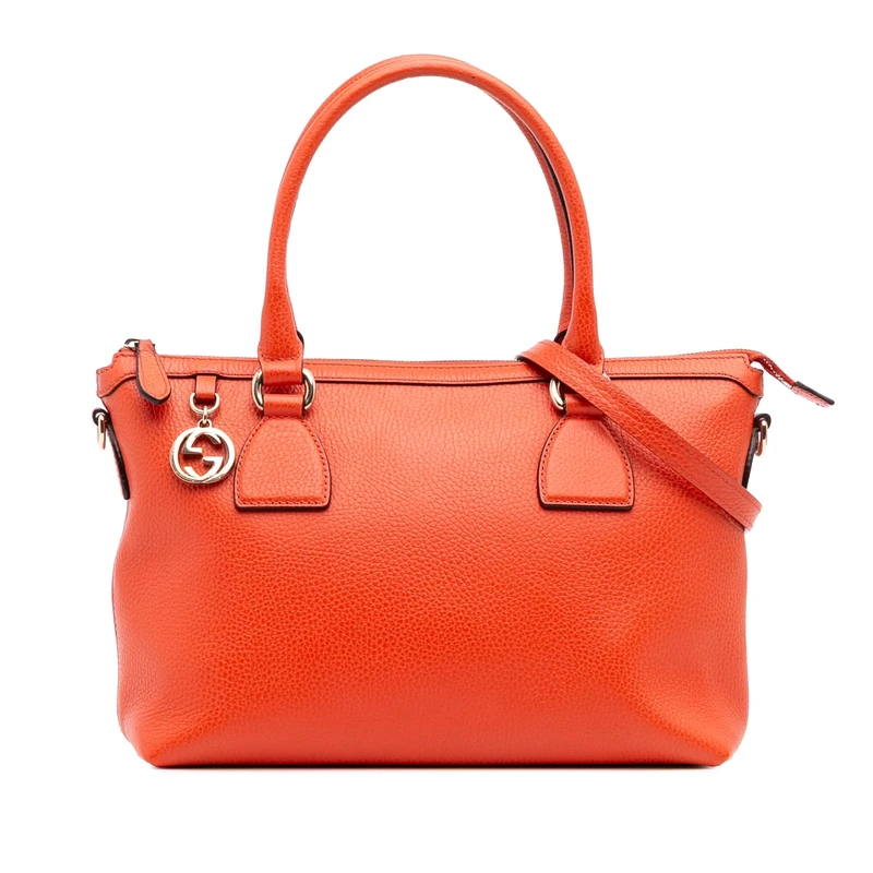 Gucci Pre-Loved Dollar Calfskin GG Charm Satchel