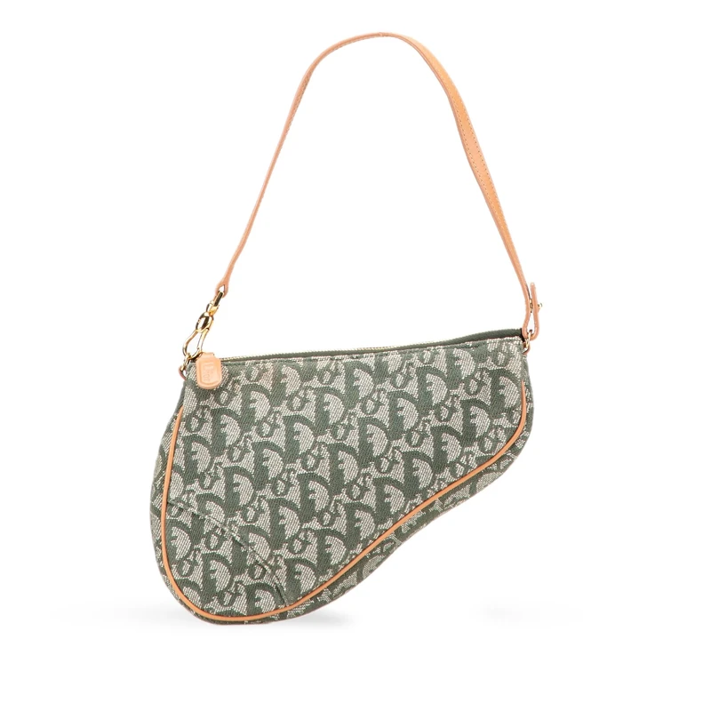 Dior Pre-Loved Mini Diorissimo Canvas Saddle Pochette