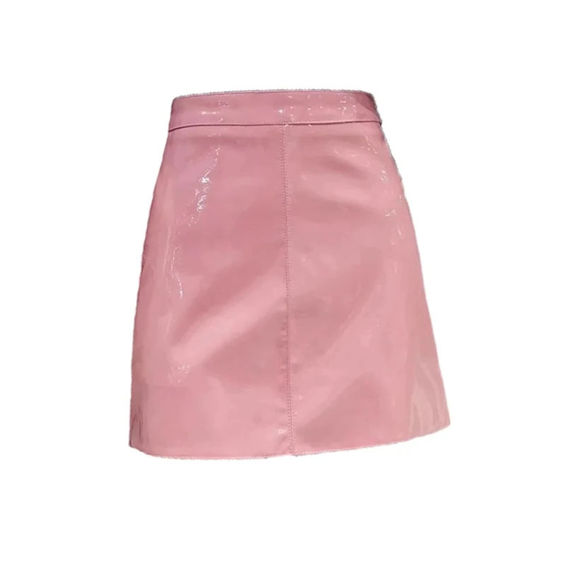 Women Mini Genuine Leather Skirt A-Line Skirts Spring Fall