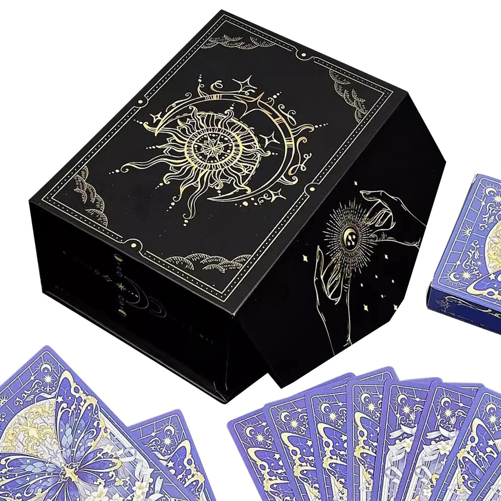 Tarot Card Box,Lightweight Storage Organizer,Tarot Card Box Case - for Meditation Divination Playing Oracle Family Party Travel Indoor Outdoor Keepsakes
