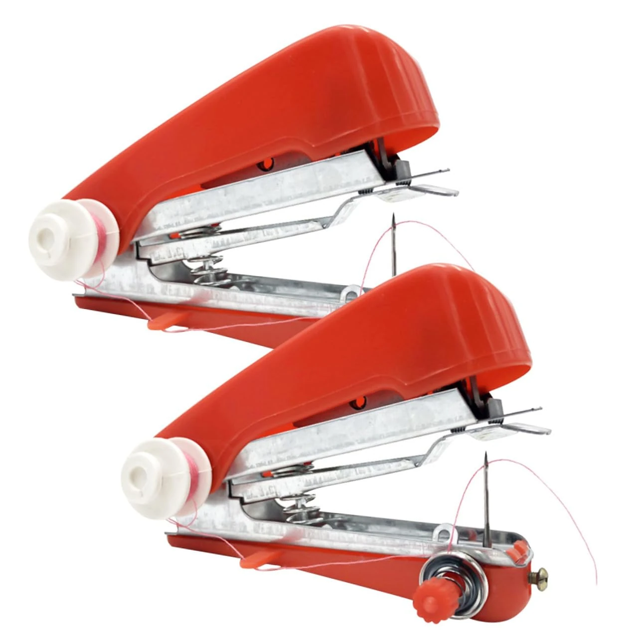 YOSADIER 2pcs Portable Mini Handheld Sewing Machine Compact Manual Crafting Tool for Home Clothes Repair Easy Use Ergonomic Design Small Convenient Sewing Kit