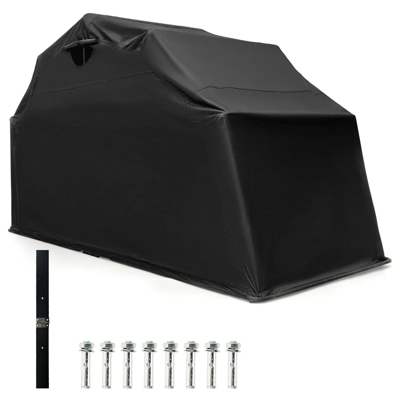 FANTASK Motorcycle Tent Garage, 342 x 137 x 190 cm, Universal Folding Garage Oxford Fabric, Folding Garage Weatherproof with Metal Frame for Motor, Moped, Scooter, Scooter