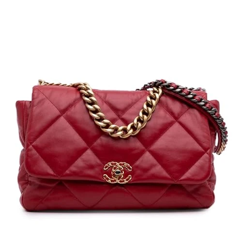 Chanel Pre-Loved Maxi Lambskin 19 Flap Handbag